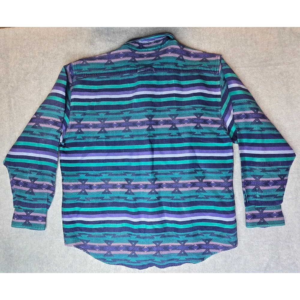 Vintage Western Mens Shirt Large Clean‎ Shirt Clothing Rodeo Southwest Aztec - Picture 7 of 7